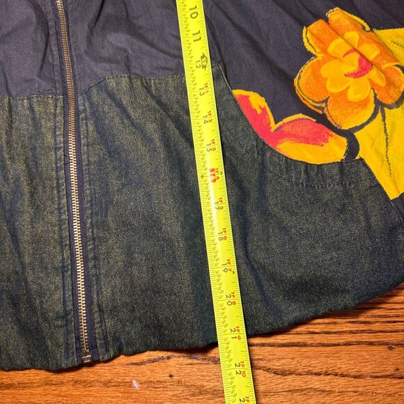 Art to Wear Vest Womens L Boho Avant Garde Hidden Hood Embroidered - Picture 6 of 10